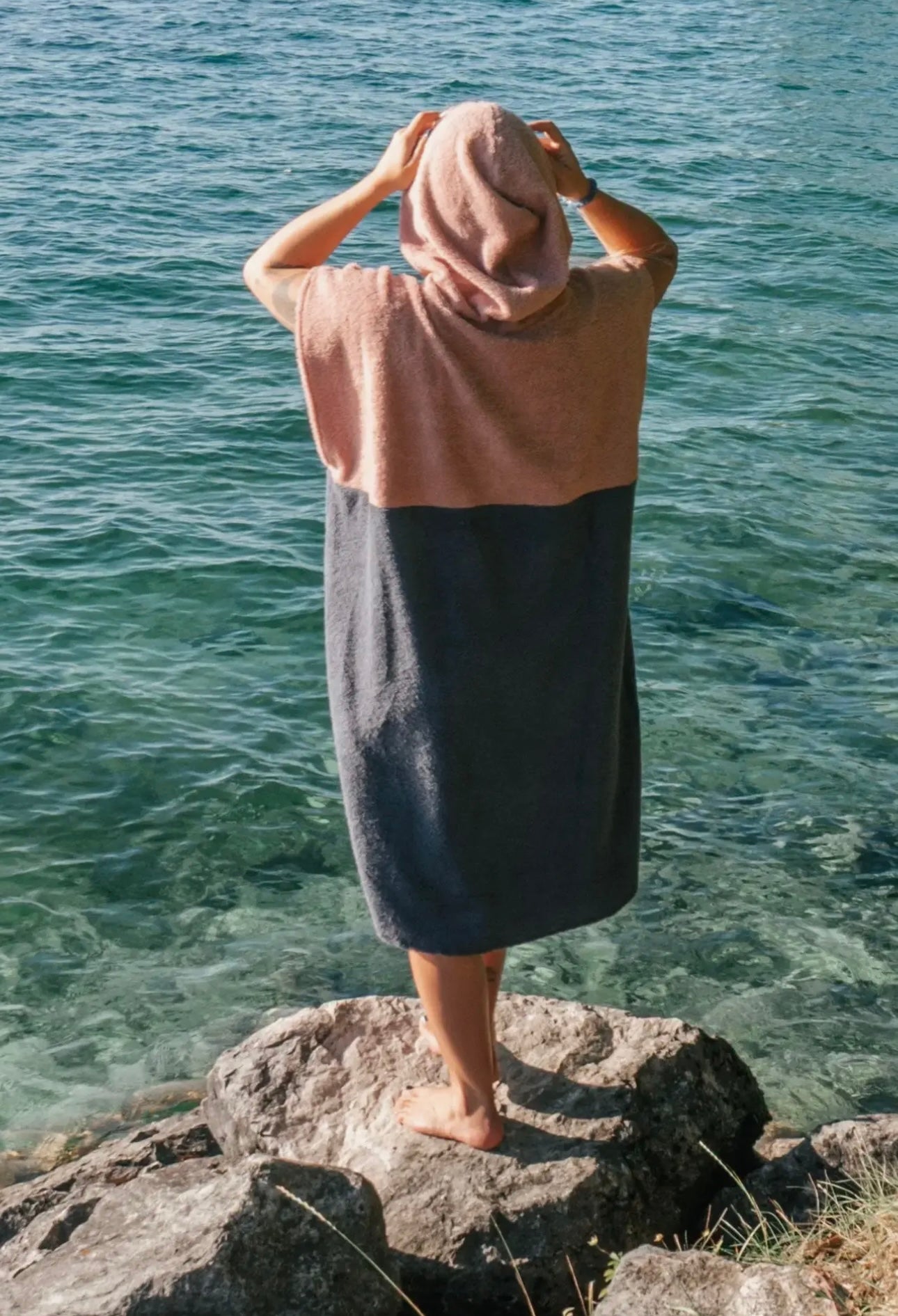 Zeachild, Sunset Bloom Surf Poncho Organic Terry Cloth - Limited Edition