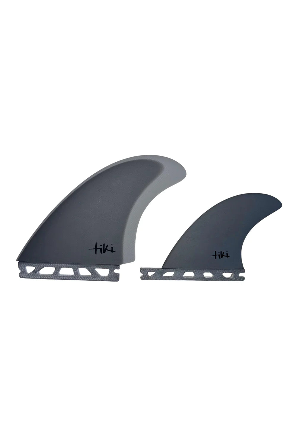 TIKI PARROT TWIN + 1 SURFBOARD FIN SET STORM GREY